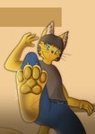 4_toes anthro claws clothing feet foot_fetish foot_play hindpaw macro male pawpads paws raised_paw shocked soles toe_claws toes anthony444333 anthony_proxy felid feline mammal absurd_res hi_res