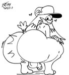 anthro balls big_balls big_butt big_penis blush bubble_butt butt clapping genitals hands_on_legs huge_butt hyper hyper_butt looking_at_viewer male male/male penis solo thick_thighs twerking wowthisisgreat bandai_namco klonoa_(series) playstation sony_corporation sony_interactive_entertainment klonoa hybrid hi_res monochrome sketch