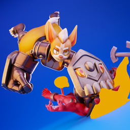 5_toes anthro armor clothing defeated dominant dominant_female duo face_punch feet female female/female fight footwear gauntlets gloves handwear humanoid_feet muscular plantigrade punch toeless_footwear toes fightinlove okabepom_(modeler) xaiarts_(modeler) dog_knight_rpg nix_(ceehaz) canid canine mammal 1:1 3d_(artwork) digital_media_(artwork) hi_res