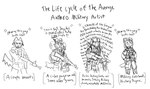 2022 absurd_res angry anthro armor black_and_white blush blush_lines canid canine clothed clothing coat digital_drawing_(artwork) digital_media_(artwork) drawpile_(artwork) english_text flight_helmet fully_clothed gun handwritten_text happy hat headgear headwear helmet hi_res holding_gun holding_object holding_ranged_weapon holding_weapon male mammal military military_uniform monochrome open_mouth open_smile ranged_weapon rifle simple_background smile soldier solo submachine_gun text topwear trenchcoat uniform us_cannonfodder warrior weapon web_gear