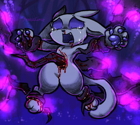 ambiguous_gender ankles_tied anthro bad_end blood blue_sclera bodily_fluids bound constricted_pupils death gore hands_tied impalement open_mouth pupils screaming small_pupils solo tail tears_of_pain white_body wounded tragiccurse microsoft ori_(series) xbox_game_studios ori_(ori) forest_spirit 2024 digital_drawing_(artwork) digital_media_(artwork) english_description hi_res signature story story_in_description