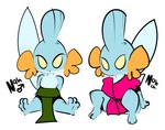 anthro baby blue_body bow_(feature) bow_ribbon cheek_fins clothing duo feet female fin freckles head_fin male sash simple_background sitting spread_legs spreading tail tail_fin text toes young young_female young_male 1upgobbo nintendo pokemon nah_(1upgobbo) noh_(1upgobbo) generation_3_pokemon mudkip pokemon_(species) 2022 character_name hi_res