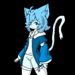 clothing female genitals pussy solo standing young cassis felid feline felis mammal alpha_channel hi_res