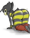 ass_up big_butt boots butt clothing female footwear hair in_your_face looking_back presenting presenting_hindquarters rear_view shaking_butt shoes solo stinger stripes tight_clothing vendant karri animal_humanoid arthropod arthropod_humanoid bee humanoid hymenopteran insect 4:5