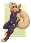 anthro biped clothed clothing fluffy fully_clothed long_tail male neck_tuft simple_background solo tail tuft whiskers applepup league_of_legends riot_games tencent fan_character teemo_the_yiffer mammal yordle 2020 colored hi_res