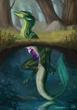 animal_genitalia anus black_horn blue_body blue_fur claws detailed_background erection feral forest forest_background fur genital_slit genitals grass green_body green_fur grey_claws horn knot male nature nature_background penis pink_anus plant purple_knot purple_penis solo tail tail_tuft thick_tail tree tuft unusual_anatomy unusual_genitalia unusual_penis white_body white_fur conditional_dnp ztalex mythology hesperius_(saber15) dragon furred_dragon furred_scalie mythological_creature mythological_scalie scalie hi_res