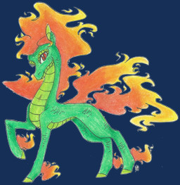 countershade_scales countershading female feral fire flaming_hair flaming_mane flaming_tail flaming_wings green_body green_hooves green_scales hooves pseudo_hair pseudo_mane red_eyes scales simple_background solo tail transparent_background unusual_anatomy unusual_wings wings fountainstranger asian_mythology chinese_mythology east_asian_mythology mythology them's_fightin'_herds tianhuo_(tfh) dragon equid longma mammal mythological_creature mythological_equine mythological_scalie scalie 2015 alpha_channel colored_pencil_(artwork) hi_res traditional_media_(artwork)