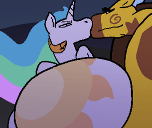 animated_webp black_sclera cutie_mark female feral feral_on_feral hair horn kissing licking male male/female multicolored_hair neck_lick pupils questionable_consent rainbow_hair red_pupils sex sharp_teeth teeth tongue wings waffafries hasbro my_little_pony mythology equid equine giraffe giraffid horse humanoid mammal mythological_creature mythological_equine unknown_species winged_unicorn animated