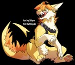 alpha_channel ambiguous_gender blitzdrachin conditional_dnp dragon feral fluffy fur furred_dragon hair happy harness mythological_creature mythological_scalie mythology orange_hair pawpads scalie sitting tail tail_motion tailwag tongue tongue_out yellow_body yellow_eyes yellow_fur