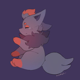 ambiguous_gender bodily_fluids feral fur solo tears whtink nintendo pokemon canid generation_5_pokemon mammal pokemon_(species) zorua hi_res tagme