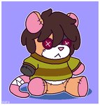 anthro border clothed clothing female hair plushie simple_background solo tail white_border waka arma_(waka) mammal murid murine rat rodent digital_media_(artwork) pixel_(artwork)