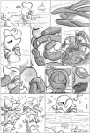 abdominal_bulge bodily_fluids comic cum cum_everywhere cum_inflation cum_inside drychicken excessive_cum excessive_genital_fluids female feral forced generation_5_pokemon genital_fluids genitals greyscale group inflation internal messy monochrome nintendo oral oral_penetration penetration pokemon pokemon_(species) pussy question_mark rape reptile scalie simple_background snivy tentacles vaginal vaginal_penetration