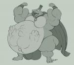 3_toes 4_fingers anthro anthro_pred balls_outline belly biceps big_belly big_biceps big_bulge big_muscles big_pecs biped bloodshot_eyes body_outline bottomless bracelet bulge cape cape_only claws clothed clothing crown detailed_bulge duo face_imprint fangs feet fingers fist flexing gem genital_outline grey_background grin hand_imprint headgear huge_thighs imprint jewelry king love_handles male male/male male_pred male_prey mostly_nude musclegut muscular muscular_anthro muscular_male muscular_thighs navel obese obese_anthro obese_male open_mouth open_smile outie_navel outline overweight overweight_anthro overweight_male pecs penis_outline plantigrade quads royalty same_size_vore sharp_teeth simple_background skimpy smile soft_vore solo_focus standing struggling teeth thick_thighs thong toe_claws toes tongue topless triceps underwear vore kindbunny20mx donkey_kong_(series) nintendo donkey_kong_(character) king_k._rool crocodilian haplorhine kremling mammal monkey primate reptile scalie 2018 digital_media_(artwork) greyscale hi_res monochrome signature