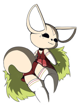 anthro armwear big_ears black_eyes bodily_fluids bottomwear butt cheerleader chibi choker clothed clothing elbow_gloves embarrassed female fur gloves handwear jewelry legwear leotard looking_back low-angle_view miniskirt necklace panties pom_poms shadow simple_background skirt solo stockings tail tail_under_skirt tan_body tan_fur tears thick_thighs underwear upskirt white_background vono aggretsuko sanrio fenneko canid canine fennec_fox fox mammal true_fox hi_res