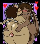 anthro big_butt butt butt_grab duo hand_on_butt kissing male male/male markings sex spots spotted_body thick_thighs thigh_sex kcstando kcstando(kcstando) tyke_(tykeus) lagomorph leporid mammal rabbit