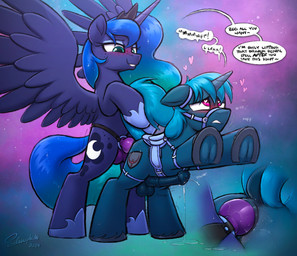 anal anal_penetration animal_genitalia animal_penis bdsm blue_body blue_eyes blue_hair blush bodily_fluids canon_x_oc cutie_mark dock_(anatomy) dominant dominant_female duo equine_genitalia equine_penis feathered_wings feathers female female/female female_penetrating female_penetrating_male feral feral_on_feral feral_penetrated feral_penetrating feral_penetrating_feral from_behind_position genital_fluids genitals hair halter hooves horn male male/female male_penetrated object_in_ass orgasm_denial pegging penetration penis petplay ponyplay precum roleplay saddle sex sex_toy sex_toy_in_ass sex_toy_insertion spread_wings strapon strapon_sex submissive submissive_male tail text toying_partner underhoof wings selenophile friendship_is_magic hasbro my_little_pony mythology fan_character princess_luna_(mlp) quakeponi_(character) equid equine mammal mythological_creature mythological_equine unicorn winged_unicorn 2024 absurd_res alternate_version_at_source english_text hi_res signature