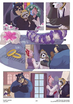 anthro black_body black_fur bodily_fluids brown_body brown_fur crying digit_ring feathers female flower funeral fur grey_body grey_fur group jewelry male mourning neonate overweight overweight_anthro overweight_male page_number pink_body pink_feathers plant ring sad tears wedding_ring white_body white_fur young senor_nutria sweet_leaves colson_grainger josephine_ellis nico_rojas toby_grainger avian bear bird canid canine cockatoo mammal parrot raccoon_dog short-faced_bear spectacled_bear tanuki 2020 comic hi_res father_(lore) father_and_child_(lore) father_and_son_(lore) parent_(lore) parent_and_child_(lore) parent_and_son_(lore) son_(lore)
