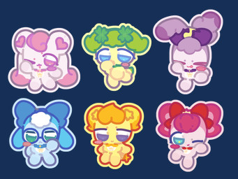 ambiguous_gender anthro blue_body blue_eyes chibi eyes_closed eyewear female glasses group male pink_body pink_eyes purple_body simple_background tan_body yellow_body humaki catch!_teenieping samg_entertainment chachaping_(catch!_teenieping) dadaping_(catch!_teenieping) gogoping_(catch!_teenieping) happying_(catch!_teenieping) heartsping_(catch!_teenieping) elf 4:3 alpha_channel hi_res