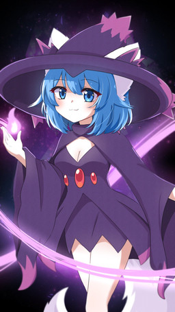 anthro biped blue_eyes blue_hair blush clothing costume dress elemental_manipulation eyebrow_through_hair eyebrows female fire fire_manipulation fluffy fluffy_tail fur gem hair hat headgear headwear looking_at_viewer magic pokemon_costume poncho purple_clothing purple_dress purple_hat purple_headwear purple_poncho red_gem solo tail translucent translucent_hair white_body white_fur wolfychu_(artist) nintendo pokemon wolfychu domestic_cat felid feline felis generation_4_pokemon mammal mismagius pokemon_(species) 2023 9:16 hi_res