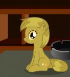 amber_eyes ashtray cutie_mark female furniture lighter sitting solo table zippo_lighter badumsquish hasbro my_little_pony fan_character equid equine horse mammal pony hi_res