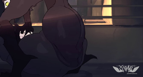 anthro anus balls balls_deep big_balls big_penis butt captured duo female from_front_position genitals male male/female mating_press nude penetration penis sex side_view spread_legs spreading vaginal vaginal_penetration xeono scp_foundation asobi_(xeono) mal0 animal_humanoid avian avian_humanoid bird_humanoid canid canine canis domestic_dog humanoid mammal animated no_sound short_playtime webm