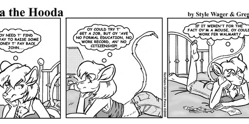 anthro bed bedroom breasts clothed clothed_female clothing dialogue female fur furniture hair lamp midriff solo tail text style_wager dela_the_hooda edith_picadelly mammal mouse murid murine rodent comic english_text greyscale monochrome