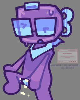 bodily_fluids eyewear for_a_head genital_fluids genitals glasses leaking_precum male masturbation not_furry penis precum precum_on_penis rectangular_glasses solo dancedelightful blushcrunch_studio dandy's_world roblox boxten_(dandy's_world) humanoid object_head hi_res