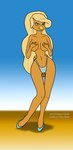 anthro breasts clothed clothing covering covering_breasts female hair panties solo topless underwear osprey-hawk_(artist) don_bluth rock-a-doodle goldie_pheasant avian bird galliform phasianid