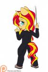 anthro anthrofied baton blonde_hair blue_eyes chibi clothed clothing conducting_baton eyelashes female hair horn long_hair looking_back multicolored_hair music_conductor patreon_logo red_hair simple_background solo text two_tone_hair website_logo white_background alasou equestria_girls hasbro my_little_pony mythology patreon sunset_shimmer_(eg) equid equine mammal mythological_creature mythological_equine unicorn 2016 2:3 hi_res url