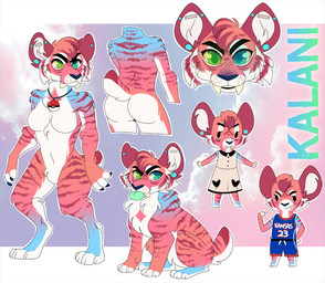 anthro arm_tuft barbell_piercing black_claws black_eyebrows black_nose blep blue_body blue_eyes blue_fur blue_piercing breasts butt cheek_tuft chest_markings chest_tuft chibi claws clothed clothing digitigrade ear_piercing eyebrows facial_markings facial_stripes facial_tuft fangs featureless_breasts featureless_crotch female feral finger_claws front_view fur gauged_ear glistening glistening_eyes green_eyes grey_piercing hair head_markings heterochromia industrial_piercing inner_ear_fluff looking_aside markings nude piercing pokeball rear_view red_body red_ears red_fur red_hair red_stripes red_tail sabertooth_(anatomy) short_hair shoulder_tuft side_view simple_eyes sitting solo standing striped_arms striped_back striped_face striped_legs stripes tail teeth tongue tongue_out tuft white_body white_breasts white_fingers white_fur white_inner_ear white_inner_ear_fluff white_tail white_toes princelykaden nintendo pokemon kalani_(kansasbear) felid mammal prehistoric_species saber-toothed_tiger digital_media_(artwork)