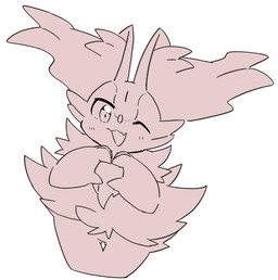 3_fingers ambiguous_anthro ambiguous_gender anthro arm_tuft biped cheek_tuft chest_tuft dutch_angle facial_tuft fingers flesh_fang front_view gesture heart_gesture hip_tuft inner_ear_fluff knock-kneed looking_at_viewer nude_ambiguous nude_anthro one_eye_closed open_:3 open_mouth open_smile shoulder_tuft simple_background smile solo standing tuft white_background wink winking_at_viewer yakiniku628 nintendo pokemon braixen canid generation_6_pokemon mammal pokemon_(species) 2023 digital_drawing_(artwork) digital_media_(artwork) line_art monochrome portrait three-quarter_portrait