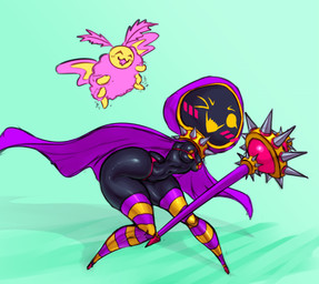 2_antennae 6_legs ^w^ antennae_(anatomy) areola armless bent_over big_butt black_body black_breasts black_skin blonde_eyebrows blonde_eyelashes blue_background blush blush_lines breast_squish breasts butt clothing collar duo eyebrows eyelashes eyes_closed female female_humanoid feral floating_object flying fur glistening glistening_body glistening_breasts glistening_butt glistening_clothing glistening_legs glistening_legwear glistening_stockings glistening_thighs insect_wings larger_female larger_humanoid legwear lepidopteran_wings male male_feral medium_breasts moth_antennae multicolored_body multicolored_clothing multicolored_legwear multicolored_stockings multicolored_wings navel one_eye_closed open_mouth open_smile pattern_clothing pattern_legwear pattern_stockings pink_antennae pink_blush pink_body pink_fur pink_mouth purple_clothing purple_robe robe shadow simple_background size_difference smaller_feral smaller_male smile spiked_collar spikes squish staff stockings striped_clothing striped_legwear striped_stockings stripes thick_thighs two_tone_body two_tone_clothing two_tone_legwear two_tone_stockings two_tone_wings wide_hipped_female wide_hipped_humanoid wide_hips wings yellow_areola yellow_body yellow_collar yellow_eyes yellow_mouth saidra malice_(pinkmoth) pinkmoth_(pinkmoth) arthropod humanoid imp insect lepidopteran moth 2025 absurd_res digital_drawing_(artwork) digital_media_(artwork) hi_res shaded