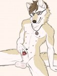 animal_genitalia animal_penis anthro balls balls_on_ground canine_genitalia canine_penis erection eyewear fingering fluffy genitals glasses jewelry looking_at_viewer male masturbation multi_nipple necklace nipples penile penile_masturbation penis scruffy sheath sheath_fingering sheath_play sitting solo spread_sheath stretched_sheath urethra whiskers toots sabbyth canid canine canis mammal wolf 2025 3:4 absurd_res hi_res