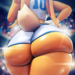 anthro big_butt biped blue_bottomwear blue_clothing blue_shirt blue_shorts blue_topwear blurred_background bottomwear butt butt_focus butt_shot clothed clothed_anthro clothed_female clothing faceless_anthro faceless_character faceless_female female female_anthro fingers floppy_ears fully_clothed fully_clothed_anthro fully_clothed_female fur glistening glistening_butt gloves hand_on_hip handwear legs_together light long_ears lop_ears multicolored_bottomwear multicolored_clothing multicolored_shirt multicolored_shorts multicolored_topwear number number_on_clothing rear_view shirt short_tail shorts solo sportswear tail tan_body tan_fur tan_tail topwear two_tone_bottomwear two_tone_clothing two_tone_shirt two_tone_shorts two_tone_topwear white_bottomwear white_clothing white_gloves white_handwear white_shirt white_shorts white_topwear sala3dart looney_tunes warner_brothers lola_bunny lagomorph leporid mammal rabbit 1:1 2026 3d_(artwork) absurd_res digital_media_(artwork) hi_res huge_filesize