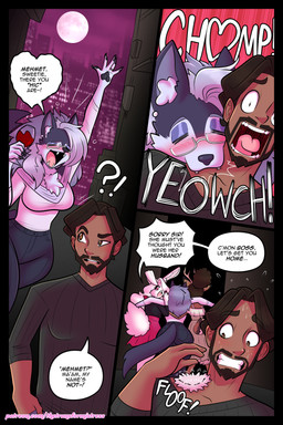 alcohol anthro beverage bite biting_another bodily_fluids bubble container cup dialogue drinking_glass drunk drunk_bubble ear_piercing ear_ring eyewear fangs female glass glass_container glass_cup glasses group inner_ear_fluff male moon neck_bite pawpads piercing ring_piercing speech_bubble substance_intoxication sweat sweatdrop teeth text transformation tuft wearing_glasses wine wine_glass thetransformistress coffee_buns mice_tea mythology boss_(coffee_buns) leo_bianco naomi_reeves canid canine canis deer human lagomorph leporid mammal mythological_canine mythological_creature rabbit werecanid werecanine werecreature werewolf wolf 2:3 absurd_res comic english_text hi_res