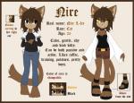 anthro clothed clothing female fur hair looking_at_viewer smile solo text coff felid mammal english_text model_sheet