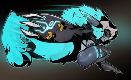 breasts clothed clothing female hair humanoid_pointy_ears legwear long_hair markings pointy_ears red_eyes sharp_teeth simple_background solo teeth thigh_highs yellow_sclera zzvinniezz fan_character humanoid imp twili 2024 absurd_res digital_media_(artwork) hi_res