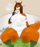 ambiguous_gender anthro anus belly big_butt black_body black_fur blue_eyes breasts brown_hair burrito butt duo eating facesitting fart fart_fetish farting_on_face female food fur genitals hair navel nipples nose_to_anus open_mouth orange_body orange_fur pussy sitting_on_another slightly_chubby teeth text tongue white_body white_fur wide_hips hguy44 taco_bell aeris_(hguy44) canid canine fox mammal english_text hi_res