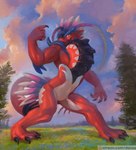 anthro claws feet muscular outside solo tail text conditional_dnp danza mythology nintendo patreon pokemon ancient_pokemon apex_build_koraidon dragon generation_9_pokemon koraidon legendary_pokemon mythological_creature mythological_scalie paradox_pokemon pokemon_(species) scalie 2023 hi_res url