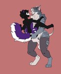 anal anal_penetration anthro balls duo genitals penetration rettriverr pinky_(pinkyhemmit) canid canine canis domestic_dog felid feline mammal pit_bull animated hi_res