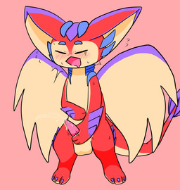 animal_genitalia anthro bodily_fluids chibi genitals male masturbation solo sweat sweatdrop juliofoolio1 league_of_legends riot_games tencent smolder_(lol) hi_res