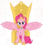 alternate_species anthro anthrofied biped breasts busty_feral chair clitoral_winking clitoris crown feathered_wings feathers female feral fur furniture genitals hair headgear horn looking_at_viewer pink_body pink_fur pink_hair pussy sitting solo tail throne wing_span wings averagedraw third-party_edit friendship_is_magic hasbro my_little_pony mythology pinkie_pie_(mlp) equid equine mammal mythological_creature mythological_equine winged_unicorn 2012