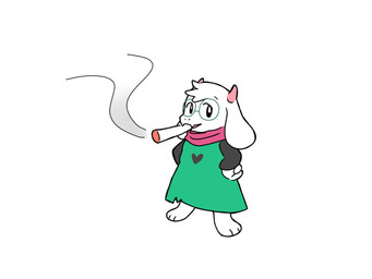 3_toes anthro barefoot eyewear fangs feet fingers fur glasses green_eyewear green_glasses hands_on_hips hands_on_own_hips happy horn humor kemono male simple_background smoke smoking solo teeth toes underage_smoking white_background white_body white_fur young young_anthro young_male ui_5286 deltarune ralsei_smoking_blunt undertale_(series) ralsei bovid caprine goat mammal 2025 4:3 hi_res meme