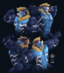 anthro barazoku chirros dragon hi_res horn male mane multiple_poses muscular mythological_creature mythological_scalie mythology pose scalie sketch_page storm_dragon teryx_commodore tongue