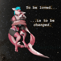 3_toes 4_ears avali_scratch_(text) barefoot biped black_claws blue_hair bottomwear claws clothed clothing countershade_feet countershading digitigrade dorsal_fin eyes_closed feathered_wings feathers feet fin fingers floating hair holding_another hug multi_ear pawpads paws pink_pawpads simple_background smile soles space tail text toe_claws toes topwear winged_arms wings beanthusiast lau_(fuskypup) aquatic avali fish shark 1:1 3d_(artwork) blender_(artwork) digital_media_(artwork) english_text hi_res
