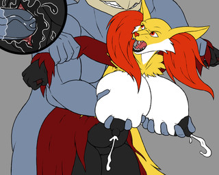 angry anthro areola arm_grab arm_pull big_breasts black_areola black_nipples bodily_fluids breast_fondling breast_grab breast_milking breast_play breast_squeeze breasts clitoris duo female female_penetrated fondling forced from_behind_position genital_fluids genitals grey_background grope hand_on_breast huge_breasts lactating looking_back male male/female male_penetrating male_penetrating_female milk milk_stream multi_limb nipple_fetish nipple_pinch nipple_play nipples nude open_mouth penetration penile penile_penetration penis_in_vagina pinch pokemorph prison_guard_position projectile_lactation rape restrained sex simple_background squeezing teeth thick_thighs vaginal vaginal_fluids vaginal_penetration vulva wide_hips karnator nintendo pokemon selena_(karnator) canid delphox generation_1_pokemon generation_6_pokemon machamp mammal pokemon_(species) 5:4 absurd_res hi_res
