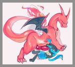 animal_genitalia animal_penis border claws duo erection eyes_closed forced forced_oral genitals grey_border knot male male/male oral oral_penetration penetration penis questionable_consent sex size_difference kantoku mythology nintendo pokemon charizard dragon generation_1_pokemon generation_4_pokemon lucario mythological_creature mythological_scalie pokemon_(species) scalie full-length_portrait hi_res portrait