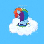 blush cloud female feral hair multicolored_hair rainbow_hair scrunchy_face sitting solo wings talimingi friendship_is_magic hasbro my_little_pony mythology no_talk_me rainbow_dash_(mlp) equid equine mammal mythological_creature mythological_equine pegasus 1:1 absurd_res hi_res meme