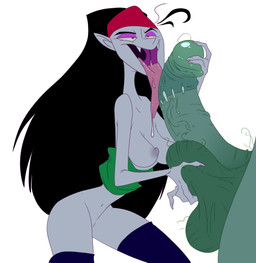 areola ball_fondling balls big_balls big_penis black_hair bodily_fluids body_hair breasts clothed clothing duo erect_nipples erection eyeshadow faceless_character faceless_male fangs fellatio female fondling genital_fluids genitals green_balls green_body green_penis green_skin grey_areola grey_body grey_nipples grey_skin hair hairy hairy_balls half-closed_eyes handjob huge_balls huge_penis humanoid_genitalia humanoid_on_humanoid humanoid_penis humanoid_pointy_ears hyper hyper_balls hyper_genitalia hyper_penis legwear licking long_hair long_tongue makeup male male/female medium_breasts narrowed_eyes nipples not_furry open_mouth open_smile oral partially_clothed penile penis penis_lick pointy_ears precum purple_eyeshadow red_eyes saggy_balls sex sharp_teeth simple_background smile surgical_suture teeth thigh_highs tongue tongue_out vein veiny_penis white_background slb the_baskervilles fangora_dracula humanoid undead vampire zombie 2014 hi_res