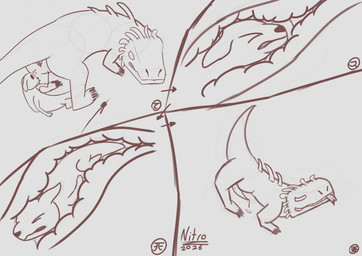 abdominal_bulge ambiguous_gender anal anal_vore bodily_fluids dripping duo feral forced genital_fluids genitals leaking_precum male male/ambiguous penis precum precum_drip precum_string predator/prey tail tapering_penis text tongue unwilling_prey vore nitronf_(artist) rain_world videocult green_lizard_(rain_world) lizard lizard_(rain_world) reptile scalie slugcat 2026 absurd_res artist_name comic digital_media_(artwork) hi_res monochrome sketch tagme